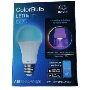 LED Smart Light Bulb Wi Fi Connect Color Tune White Warm Cool Dimmable‎ 60W A19